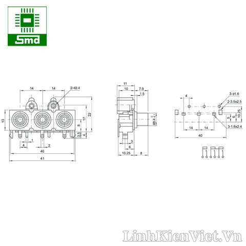 Jack RCA AV3-8.4-14