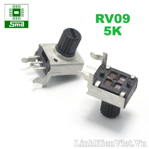 Triết áp ngang RV09 (chuôi ngắn 7.5mm) - 5K