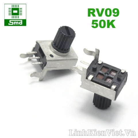 Triết áp ngang RV09 (chuôi ngắn 7.5mm) - 50K