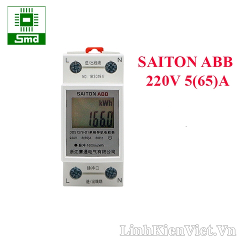 SAITON ABB DDS1278 5(65)A Công tơ điện tử Đơn năng, không đèn