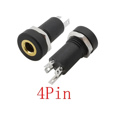 (4P Mạ Vàng) Jack cắm tai nghe 3.5mm PJ-392A PJ392A vỏ nhựa