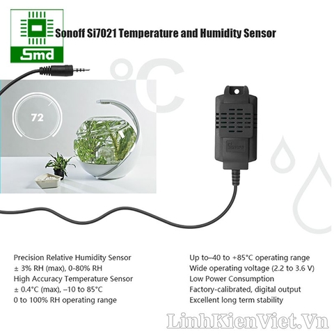 Cảm biến nhiệt độ và độ ẩm SONOFF SI7021 dùng cho TH10 TH16 S22