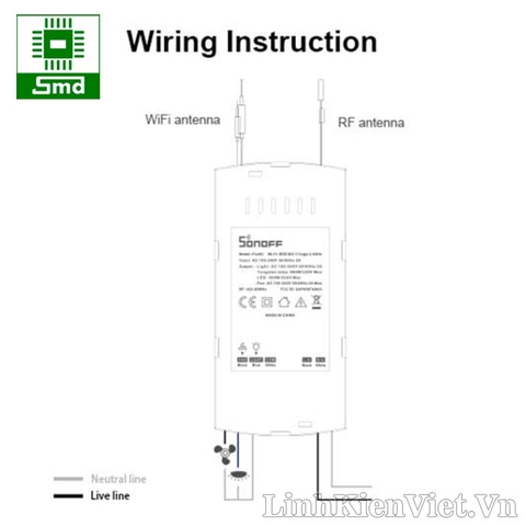 Công Tắc SONOFF iFan03 Điều Khiển Quạt Trần và Đèn Qua Wifi