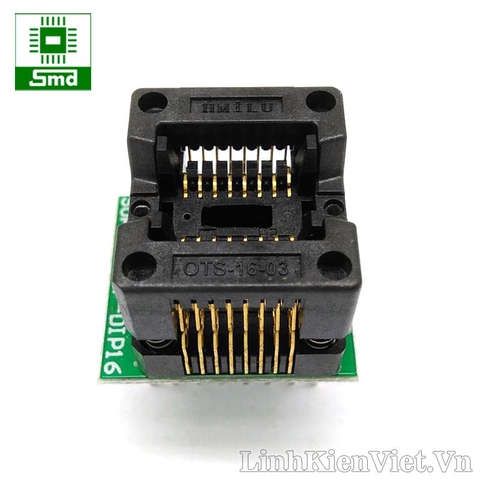 Đế kẹp SOP16 có pcb (ots16-1.27-03)