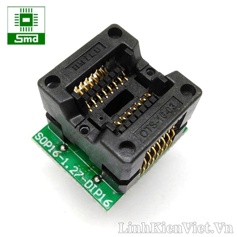 Đế kẹp SOP16 có pcb (ots16-1.27-03)