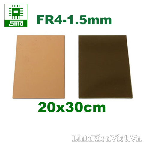 Phíp đồng thủy tinh KB (FR4-1.5mm) 20X30Cm