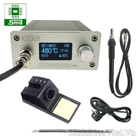 Trạm hàn T12 màn hình OLED - White soldering station T12