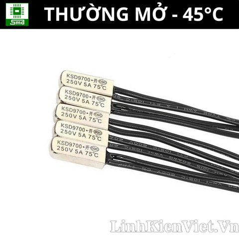 (Thường Mở - 40°C) Cầu chì nhiệt KSD9700 250V/5A