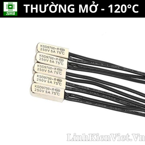 (Thường Mở - 120°C) Cầu chì nhiệt KSD9700 250V/5A