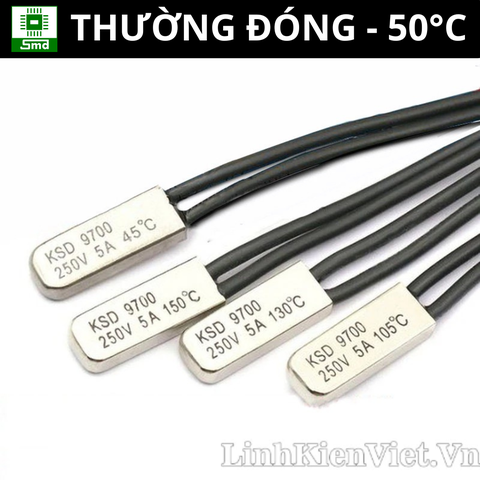 (Thường Đóng - 50°C) Cầu chì nhiệt KSD9700 250V/5A
