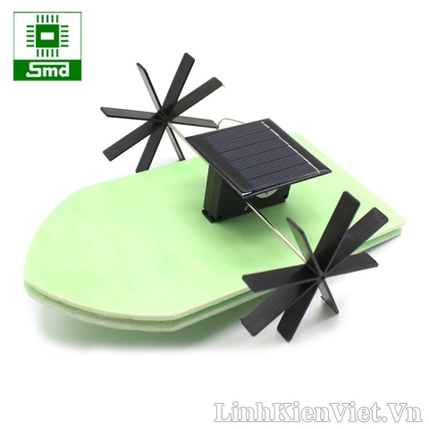 Mô hình thuyền năng lượng mặt trời mái chèo guồng DIY