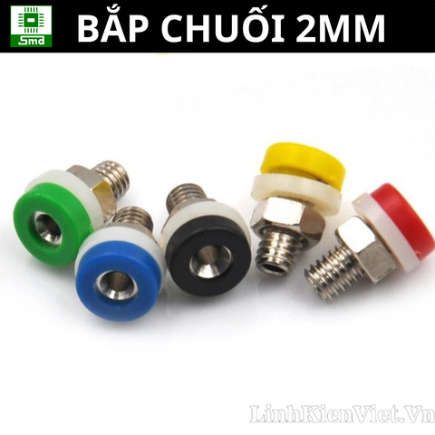 Cọc cắm jack bắp chuối 2mm banana Chân Cái loại ngắn nhỏ