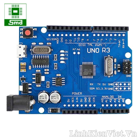 Arduino Uno R3 Chíp dán cổng Micro USB (CH340)