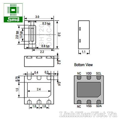 SHT20 temperature and humidity sensor