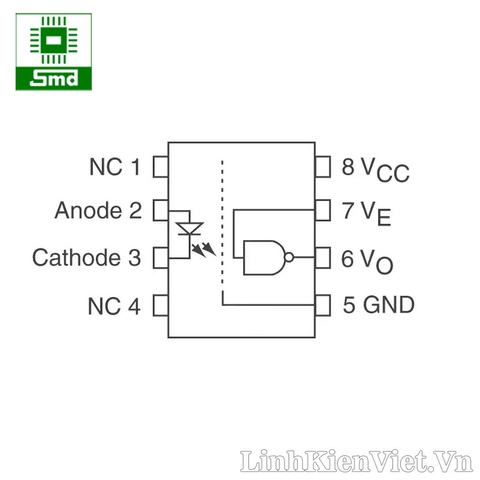 6N137 DIP-8 Opto 10Mbit/s