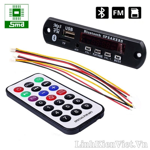 Mạch Giải Mã MP3 USB/TF/AUX/Bluetooth3.0 7-12VDC