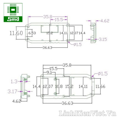 Vỏ USB loại nhựa trong [DIY]