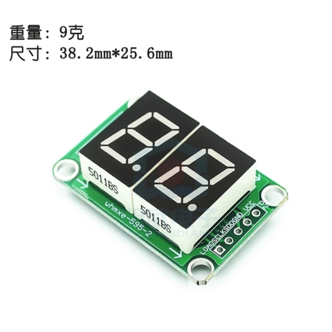 Module Led 7 đoạn 0.5 ich dùng IC ghi dịch 74HC595 tích hợp hiển thị số