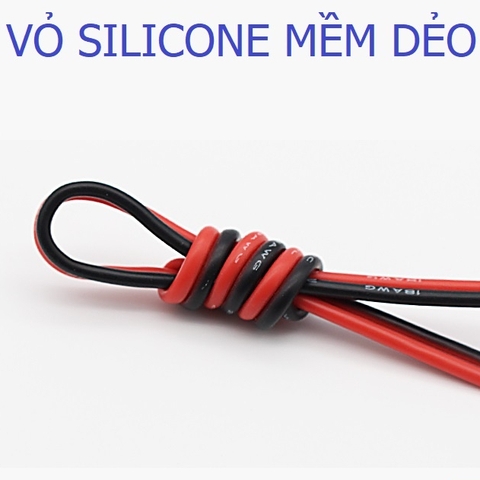 Dây Silicone Đôi (đen+ đỏ) chịu nhiệt loại tốt