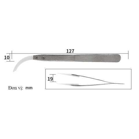 Nhíp chống tĩnh điện ESD inox chống gỉ đầu nhựa chống tĩnh điện