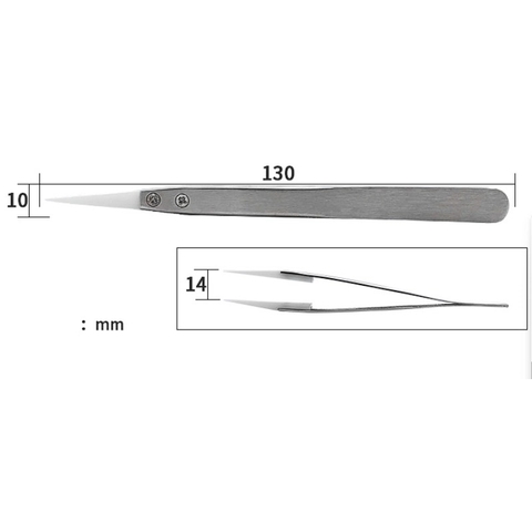 Nhíp chống tĩnh điện ESD inox chống gỉ đầu nhựa chống tĩnh điện