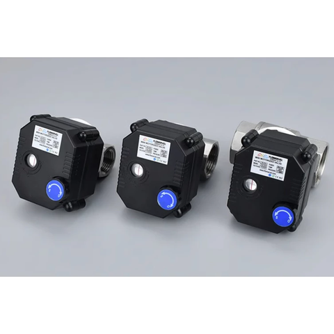 Van bi điện tự động thường đóng 220v 24v 12v ren 21 27 34 - Van khoá nước tự động bằng motor, có điện van mở