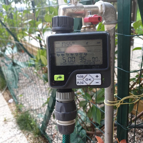Bộ hẹn giờ tưới cây tự động 6 chương trình, tích hợp cảm biến mưa