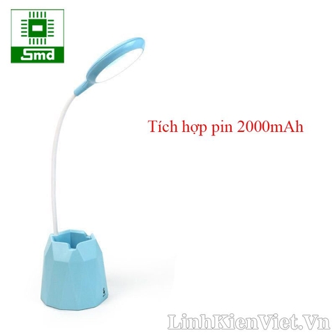 Đèn học để bàn chống cận 3 chế độ sáng (pin 2000mAh- Xanh)