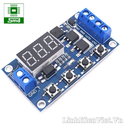 Mạch hẹn giờ từ 0 - 999 phút sử dụng mofest đóng cắt 400W (XY-J04) (5-36V)