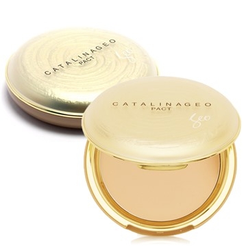Phấn phủ trang điểm siêu mịn Geo Lamy Catalina Golden Pact Hàn Quốc 22g