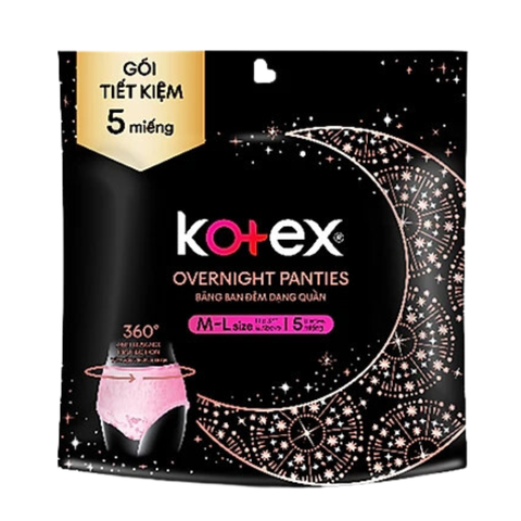 Băng Vệ Sinh Kotex Ban Đêm Dạng Quần Kotex Size M-L Gói 2 Miếng