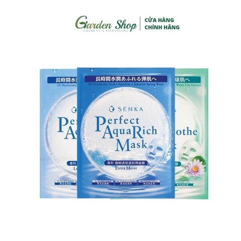 Mặt Nạ Giấy Dưỡng Ẩm Dịu Da Senka Perfect Aqua Rich Mask 21g