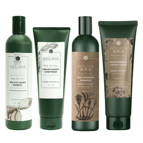 Bộ Dầu Gội Và Xã Gừng Weilaiya Hair Strength Shampoo & Conditioner 250ml & 400ml