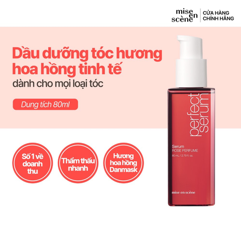 Tinh Chất Dưỡng Phục Hồi Tóc, Giữ Nếp Tóc Miseen scène Perfect 80ml (Hồng) 
