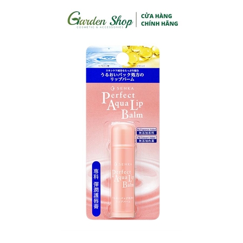 Son Dưỡng Môi Senka Cấp Ẩm & Ngừa Khô, Nẻ Môi Perfect Aqua Lip Balm 4.5g