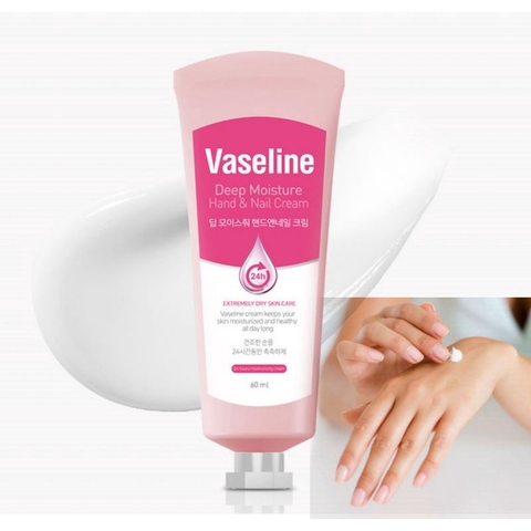 Kem Dưỡng Da Tay & Móng Cấp Ẩm Da Vaseline 24H Deep Moisture Hand & Nail Cream 60ml
