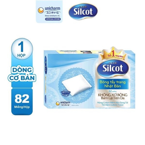 Bông Tẩy Trang Silcot Cotton Nhật Bản (82 miếng)