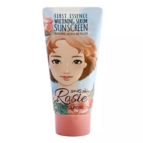 Tinh Chất Chống Nắng Seoulrose Dưỡng Sáng Da First Essence Whitening Serum Sunscreen SPF45 PA+++ 45g