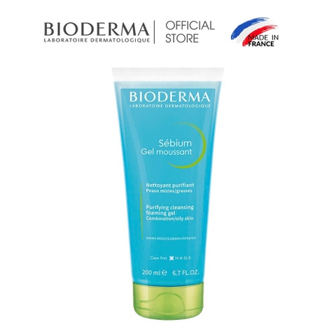 Gel Rửa Mặt Bioderma Dành Cho Da Dầu & Hỗn Hợp Sébium Gel Moussant 200ml