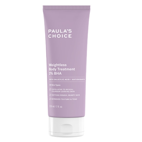 Kem Dưỡng Thể Tẩy Tế Bào Chết Đặc Trị Viêm Lỗ Chân Lông, Mẫn Đỏ Paula's Choice Weightless Body Treatment 2% BHA 210ml