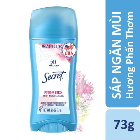 Sáp Khử Mùi Secret PH Balanced 73g
