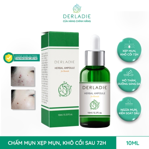 Chấm Mụn Tràm Trà Xẹp Mụn, Khô Cồi Derladie Herbal Ampoule For Blemish 10ml