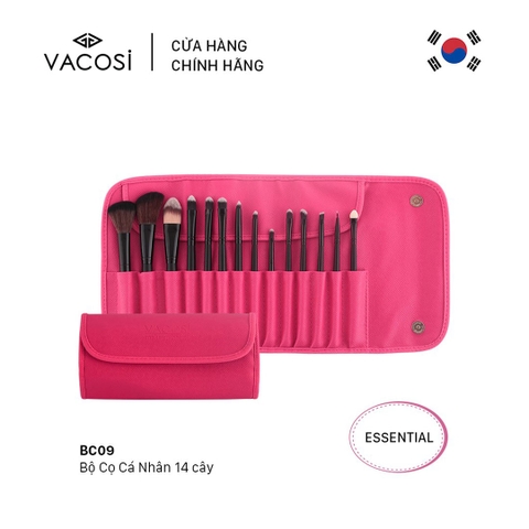 Bộ Cọ Trang Điểm Cá Nhân Vacosi Essential Brush Set 14 Cây BC09