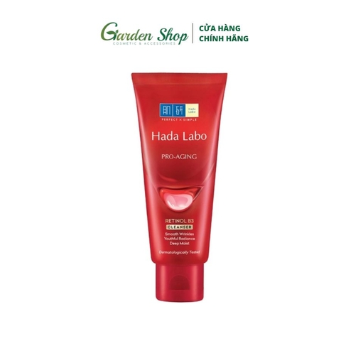 Sữa Rửa Mặt Cải Thiện Dấu Hiệu Lão Hóa Dạng Kem Hada Labo Pro-Aging Retinol B3 Cleanser 80g