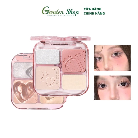 Bảng Má Hồng & Bắt Sáng Highlight 4 Ô Veecci 9g
