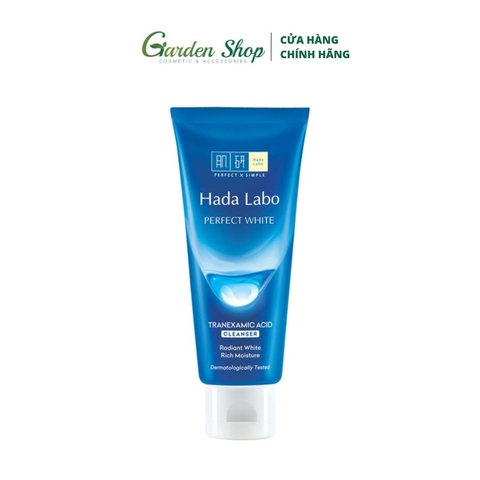 Sữa Rửa Mặt Hada Labo Dưỡng Da Sáng Mịn Ẩm Mượt Perfect White Arbutin Cleanser 80g