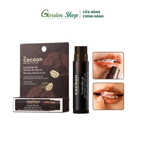 Tẩy Tế Bào Chết Môi Chiết Xuất Cà Phê Đắk Lắk The Cocoon Dak Lak Coffee Lip Scrub 5g