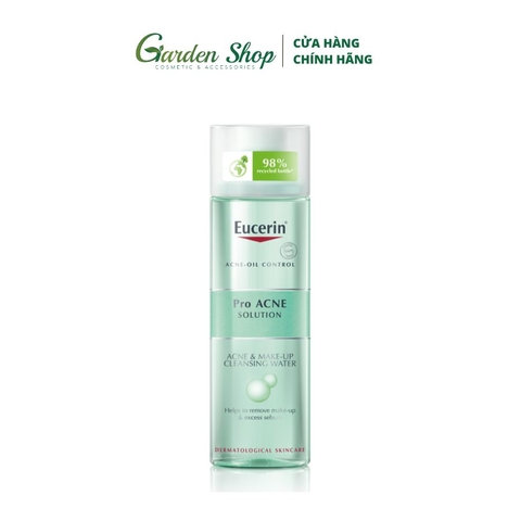 Nước Tẩy Trang Làm Sạch Sâu, Ngăn Ngừa Mụn Eucerin Acne-Oil Control Pro Acne Solution Acne & Make-up Cleansing Water 200ml
