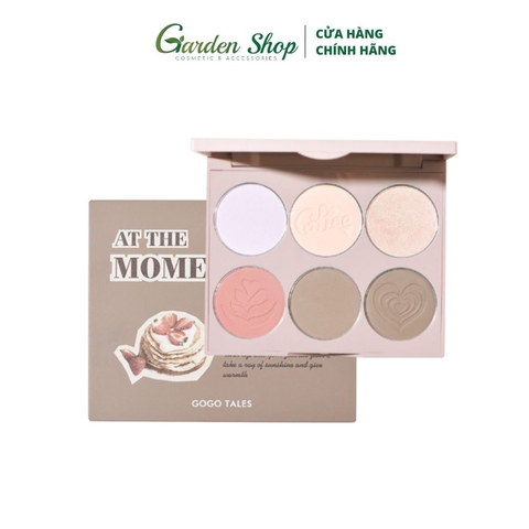 Bảng Tạo Khối Gogo Tales 6 Ô Nude Light Shadow Highlight Contouring Disk GT445 16.8g