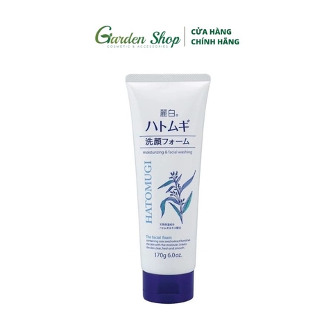 Sữa Rửa Mặt Hatomugi Chiết Xuất Ý Dĩ Làm Sáng Da Moisturizing & Facial Washing Foam 170g